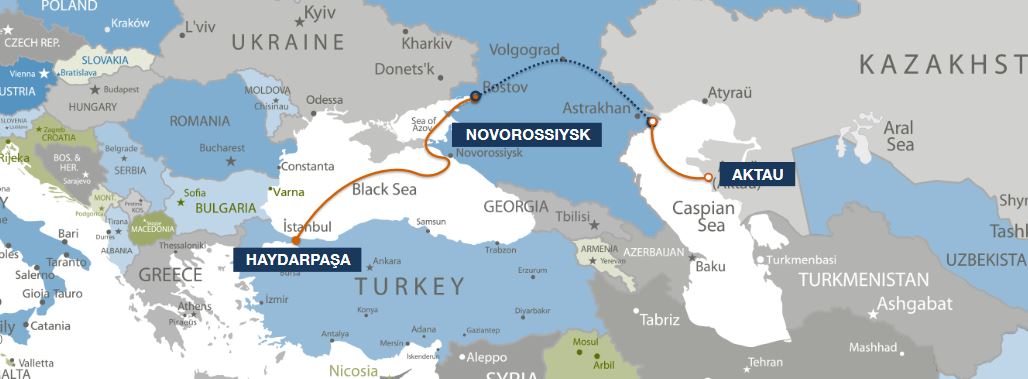 Haydarpasa, Turkey - Novorossiysk, Russia + Aktau, Kazakhstan