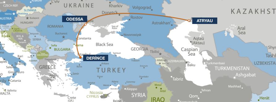 Derince, Turkey - Atyraü, Kazakhstan