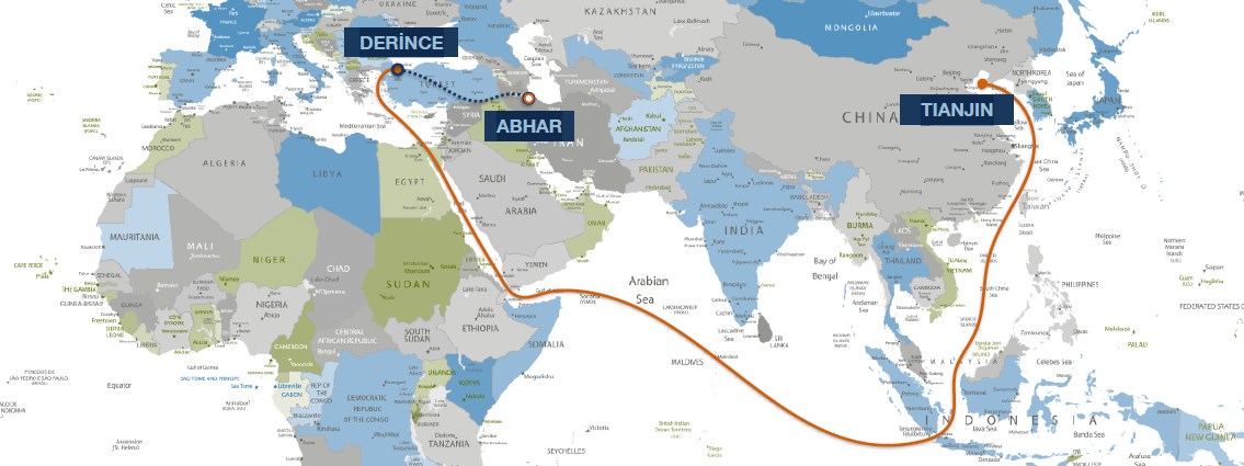 Tianjin, China - Abhar, Iran