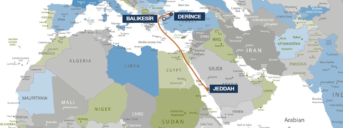 Balıkesir, Turkey - Jeddah, Saudi Arabia