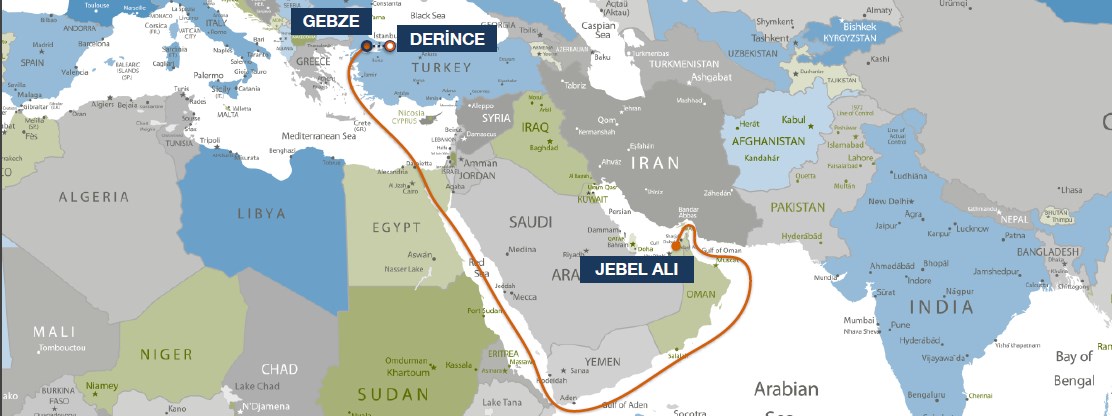 Tuzla, Turkey - Jebel Ali, UAE