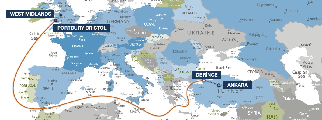 West Midlands, UK - Ankara, Turkey